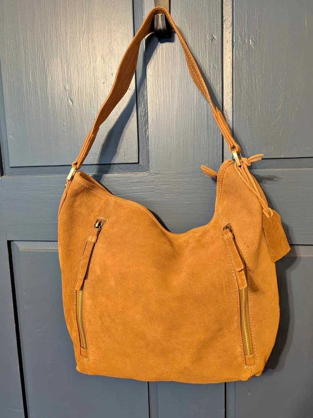Brown Suede Shoulder/hobo Bag